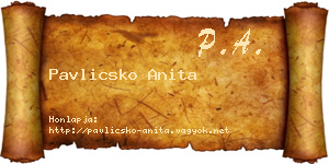 Pavlicsko Anita névjegykártya